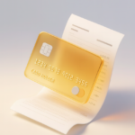 credit card, payment, finance, banking, transaction, receipt, fintech, online payment, digital wallet, ecommerce, money, billing, invoice, cashless, financial concept, luxury card, gold card, banking technology, payment method, accounting, business, economy, minimal background, ai generated