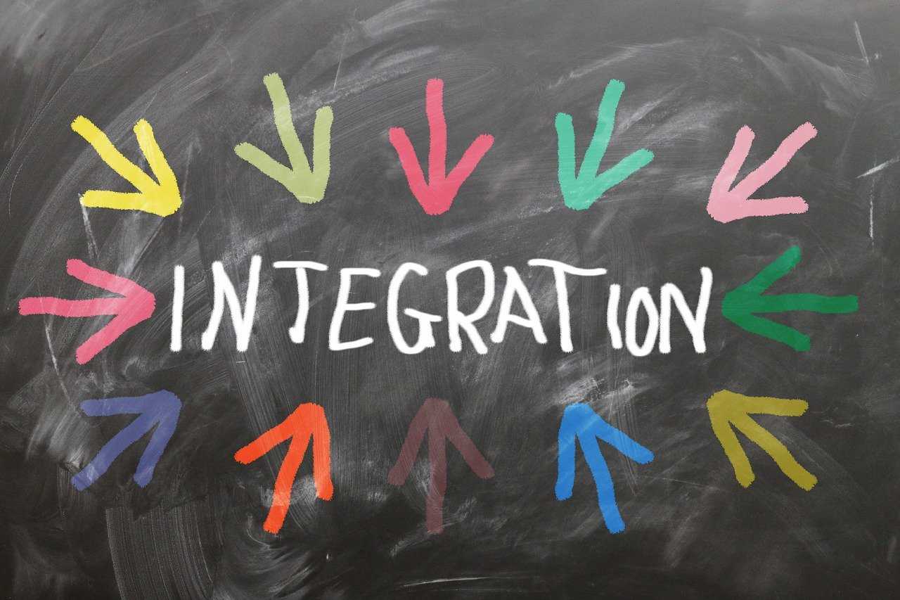 integration, imigration, match, put together, arrows, multicoloured, migration, board, writing, chalk, integration, integration, integration, integration, integration