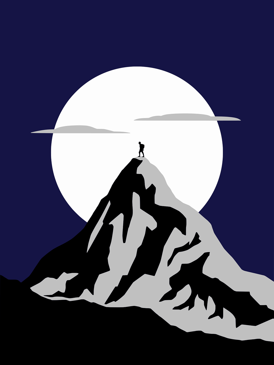 mountain, climber, nature